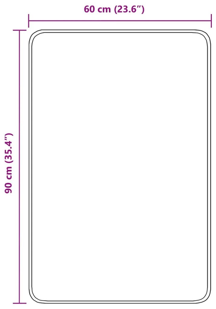 Fürdőszoba szőnyeg Szürke 60 x 90 cm Polipropilén