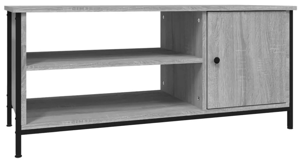 szürke sonoma színű szerelt fa TV-szekrény 100x40x45 cm