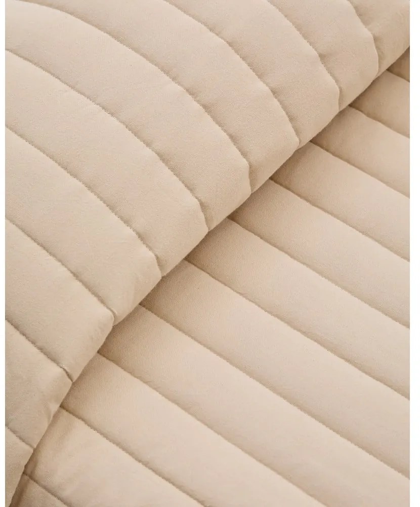 Bézs bio pamut steppelt ágytakaró 180x240 cm Sini – Kave Home