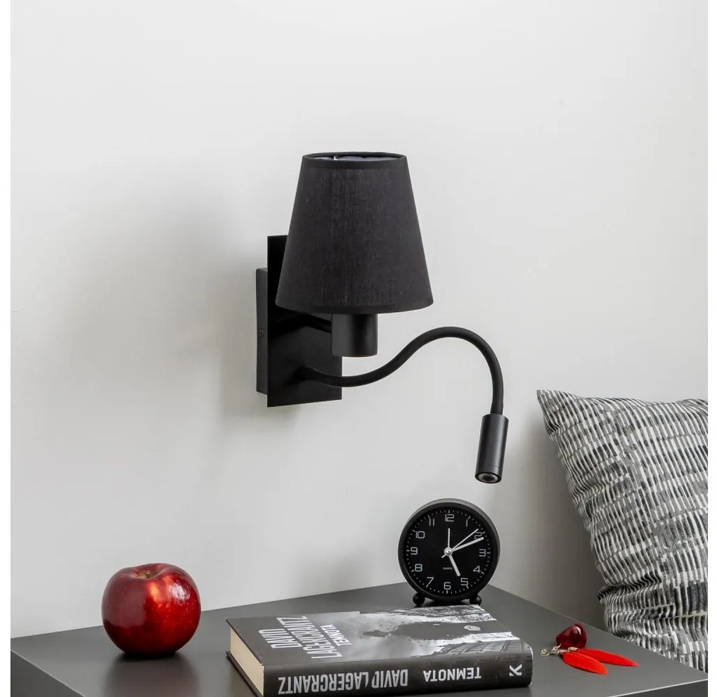 Brilagi - LED Fali lámpa NUBILA 1xE27/25W/230V + LED/3W fekete