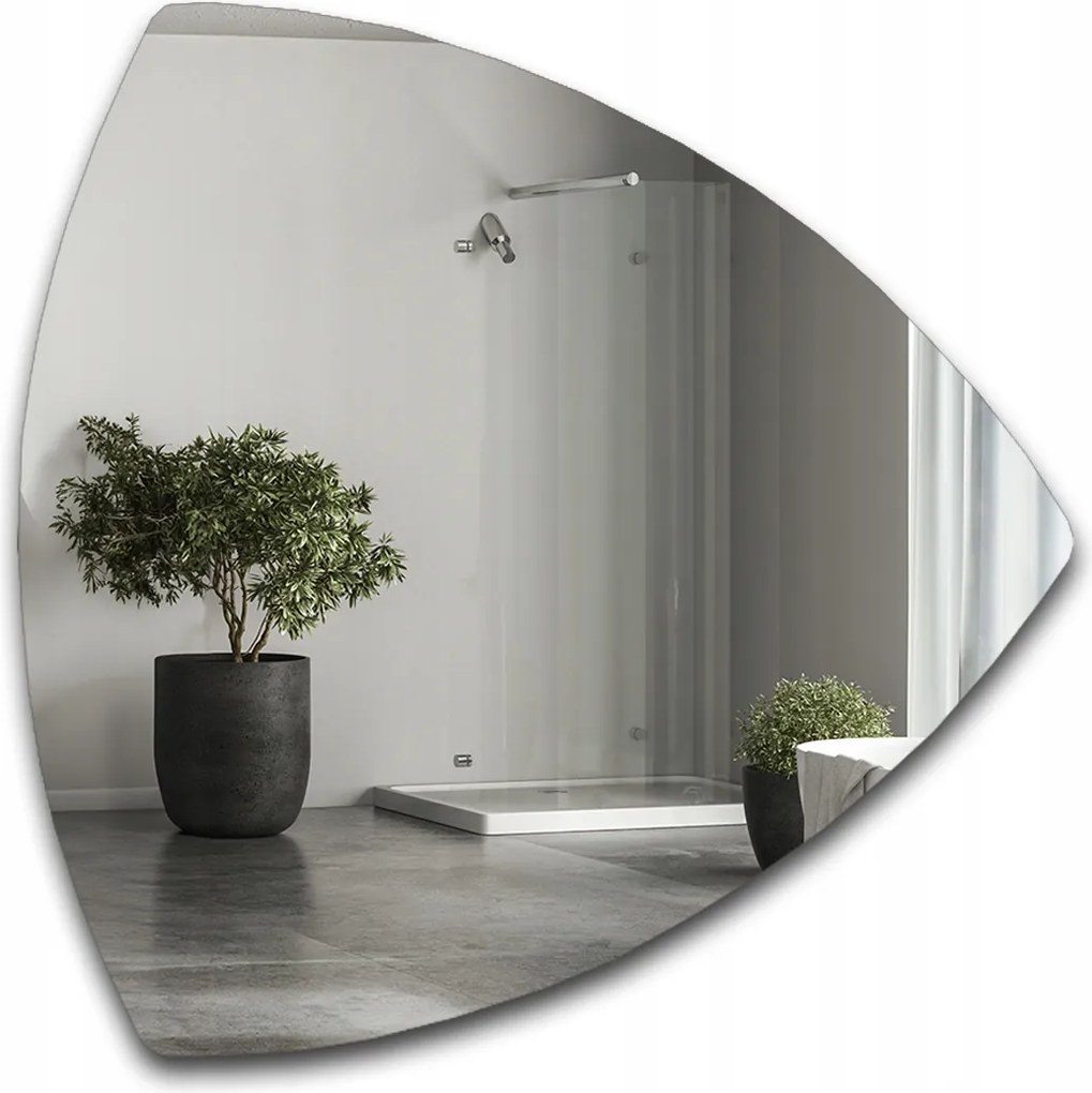 Karo háromszög alakú fürdőszobai tükör 60x60cm dekoratív