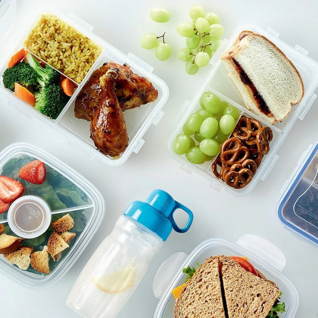 LOCKnLOCK ételtartó doboz rekeszekkel, 800 ml