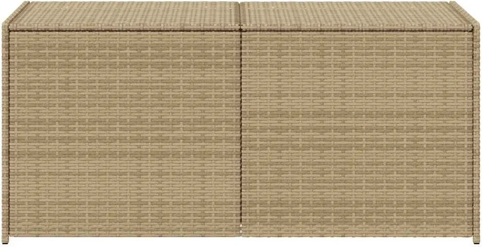 vidaXL vegyes bézs polyrattan kerti tárolóláda 283 L