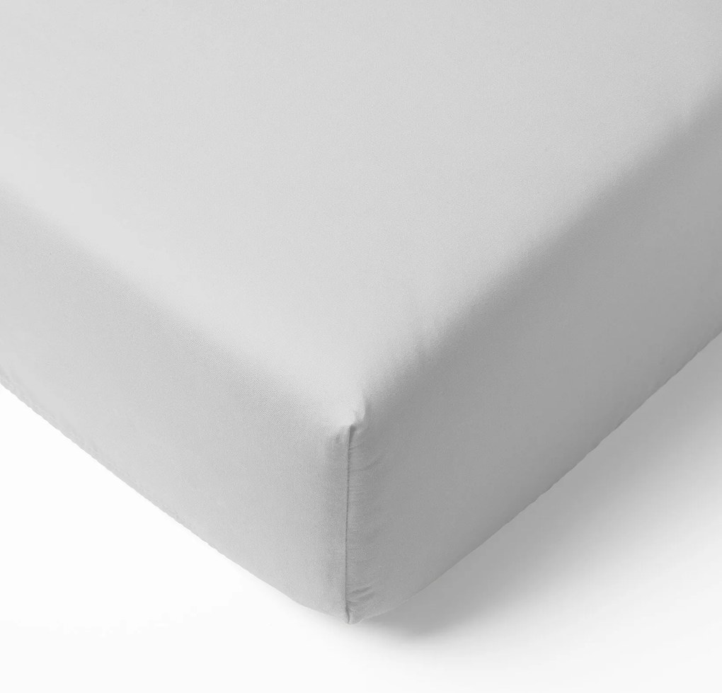 Goldea körgumis pamut lepedő - világosszürke 80 x 200 cm