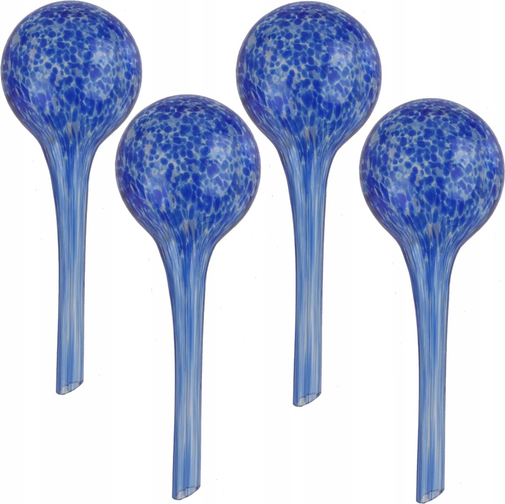 4 db-os üveg öntöző szett adagoló gömb szobanövény kék 100ml