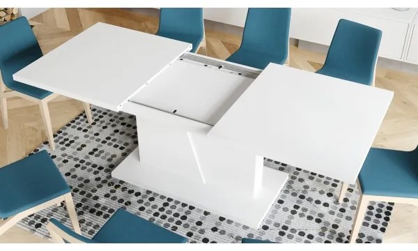 NINO kiterjeszthető étkezőasztal, fehér