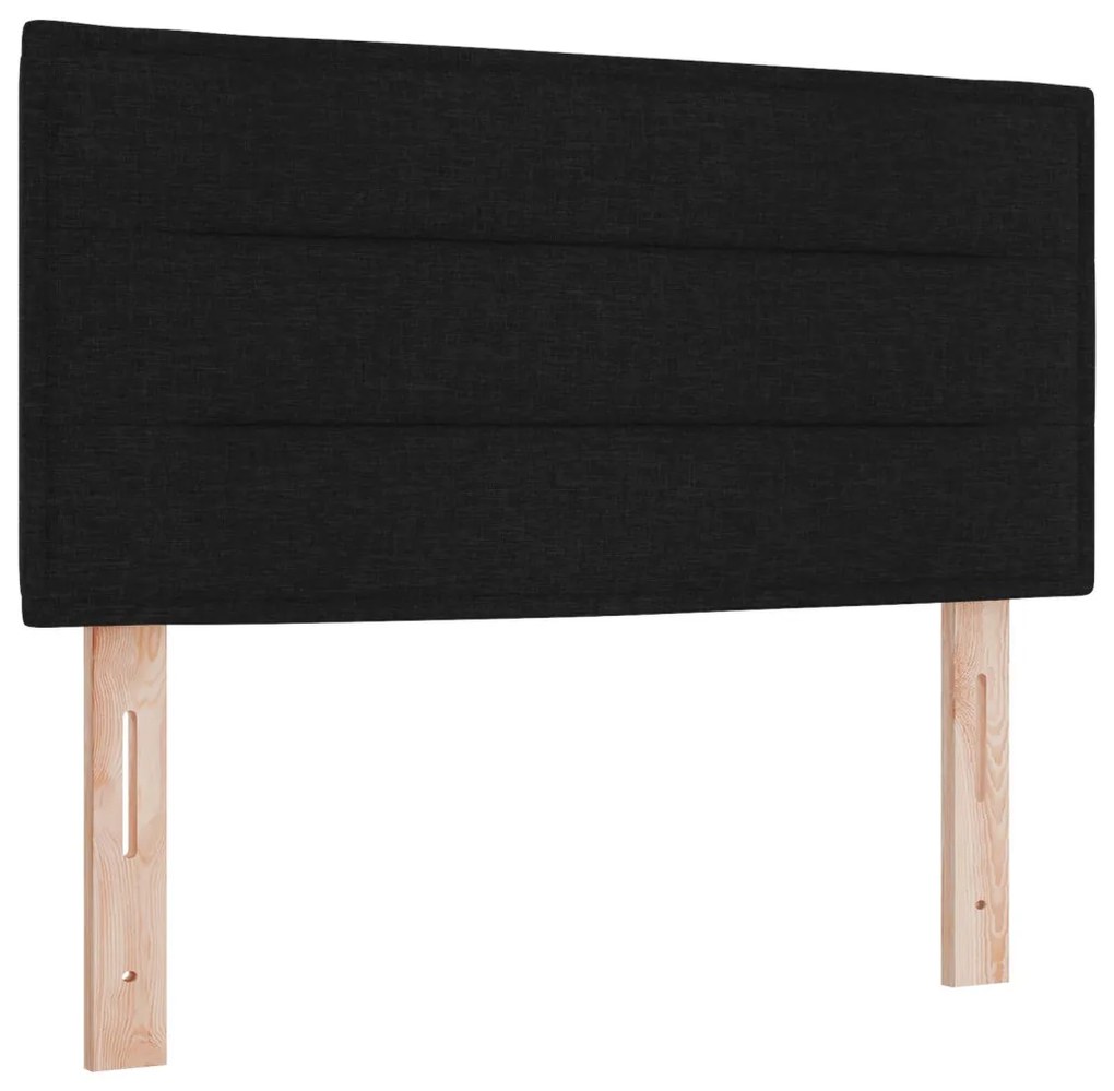 vidaXL LED Box Spring Ágy matracmal Fekete 120 x 200 cm szövet