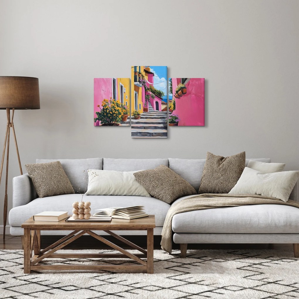Kép - Rózsaszín sikátor (90x60 cm)