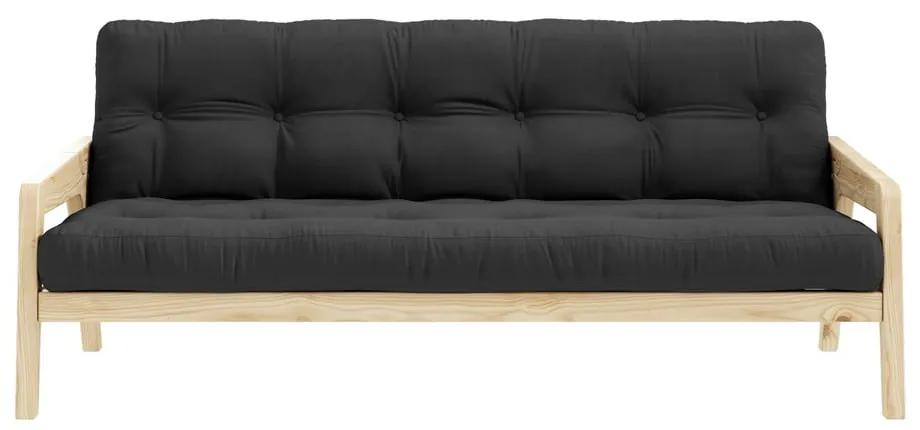 Grab feketés szürke kinyitható kanapé 204 cm - Karup Design