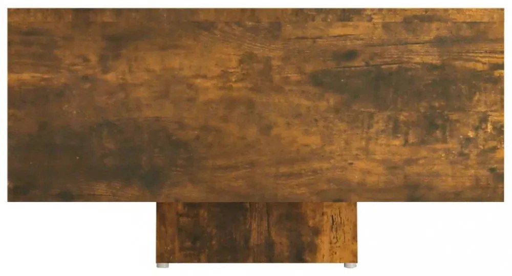füstös tölgy színű szerelt fa dohányzóasztal 85 x 55 x 31 cm