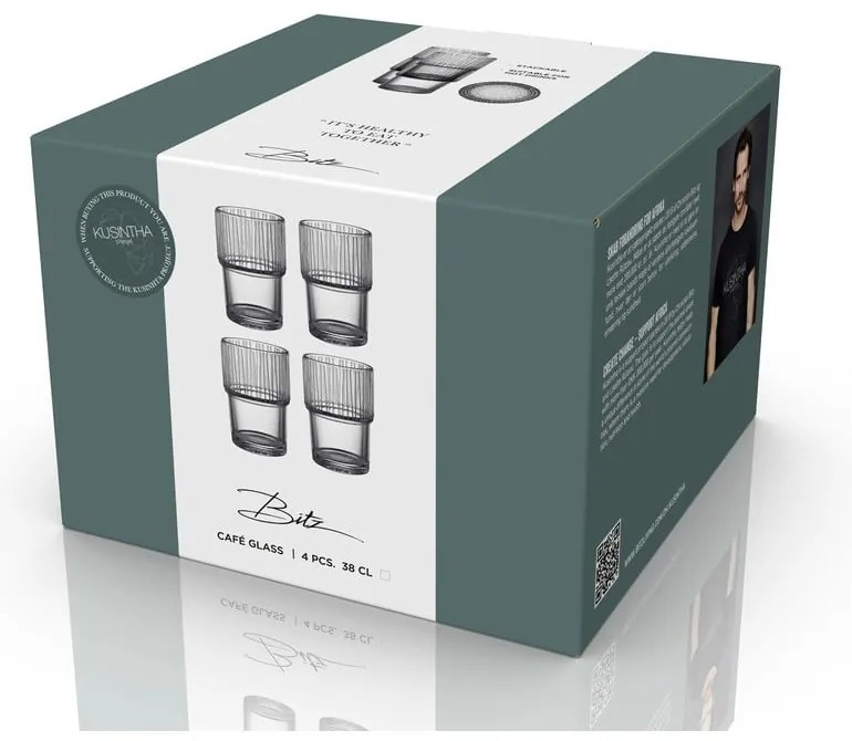 Pohár szett 4 db-os 380 ml Kusintha – Bitz