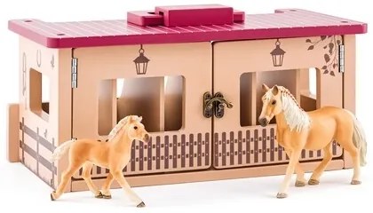 Faunica Istálló két lóval