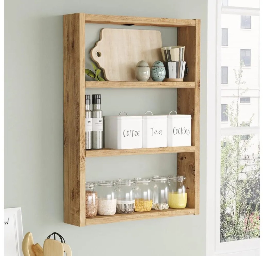 Fali polc 60x43,2 cm fenyő atlantic