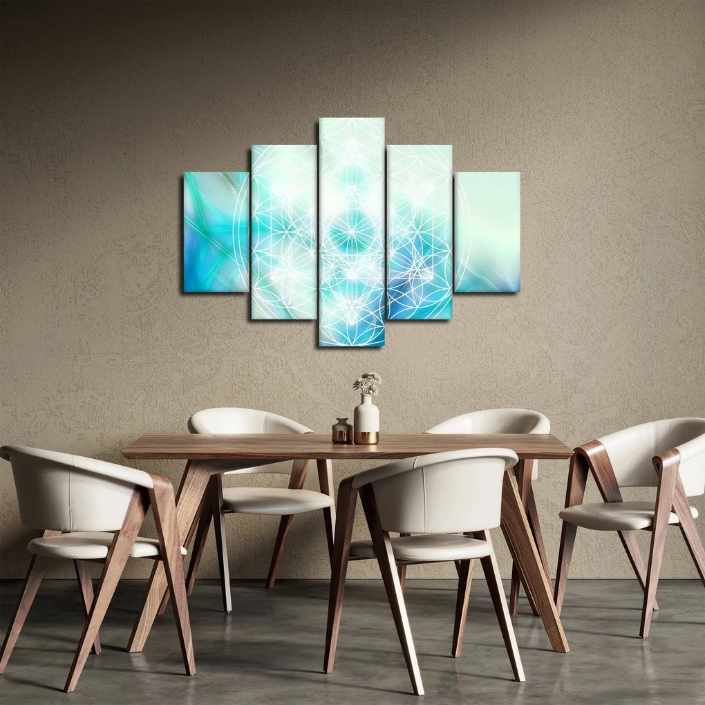 Kép - Merkaba türkiz háttérrel (150x105 cm)
