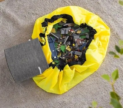 KRUZZEL Játéktároló kosár játszószőnyeggel - Kruzzel