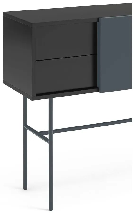 Fekete-antracitszürke konzolasztal 35x110 cm Nube – Teulat