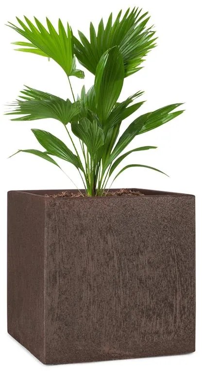 Blumfeldt Solid Grow Rust, virágcserép, 40 x 41 x 40 cm, fibreclay, rozsdabarna