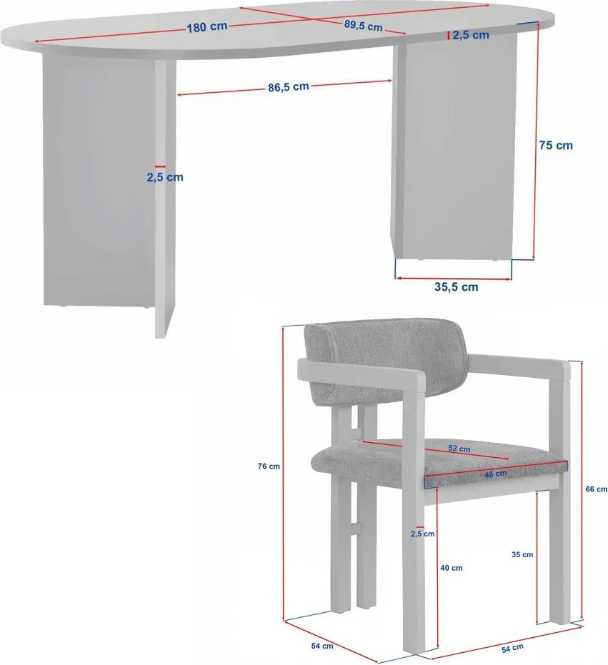 Meridia étkezőgarnitúra, travertin-milánói dió, 180 cm – TR199NRD1142