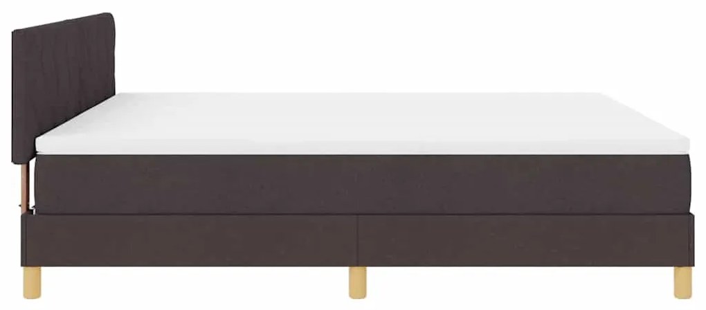 Boxspring ágy matraccal Sötét Barna 180 x 200 cm szövet