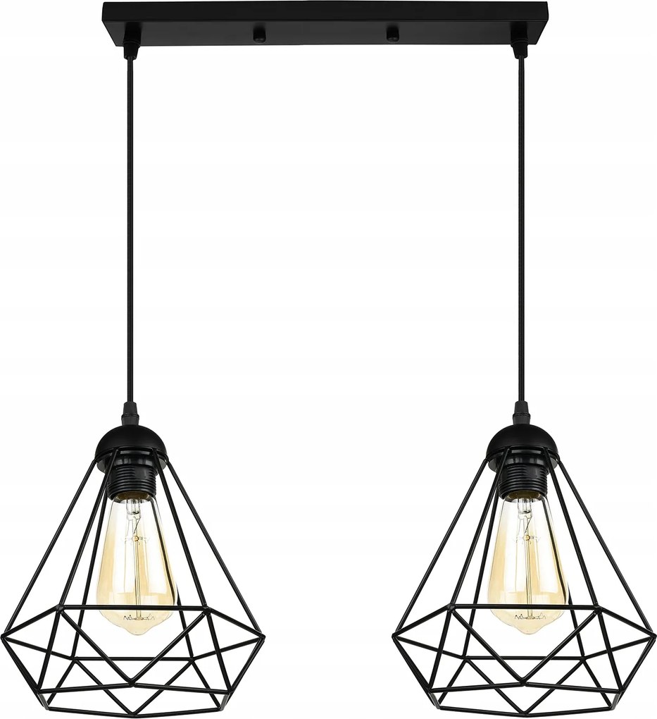 Loft Stílusú Függő Mennyezeti Lámpa 3x E27