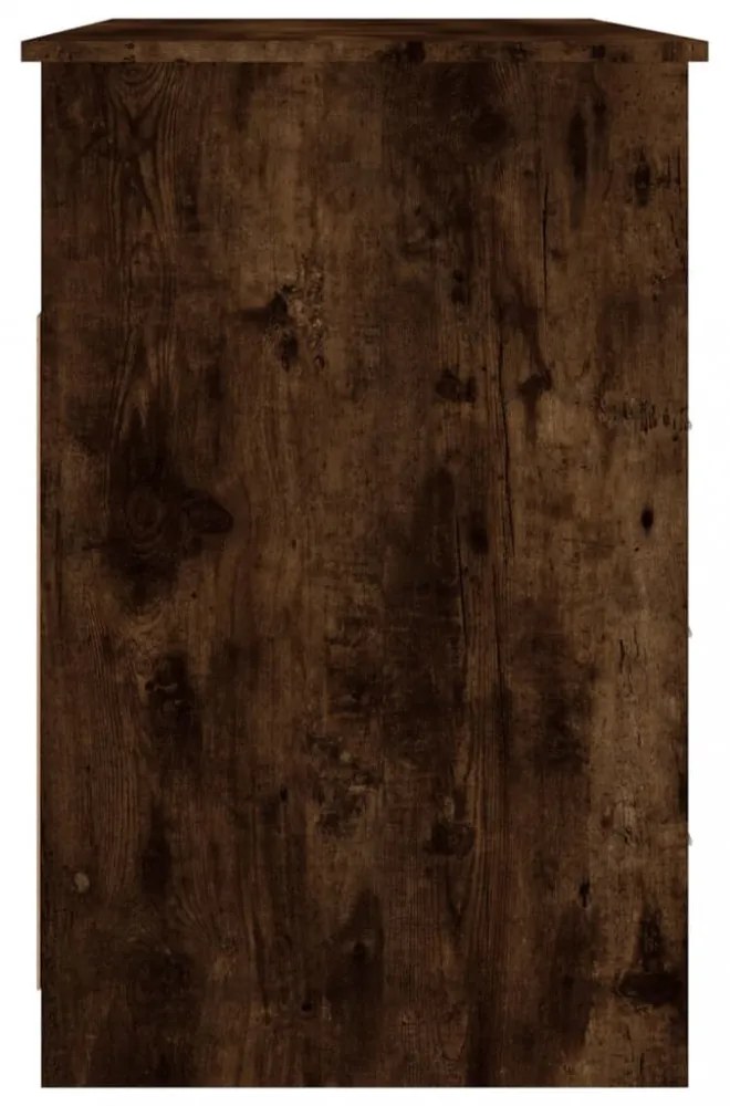 füstös tölgy színű szerelt fa íróasztal fiókokkal 102x50x76 cm