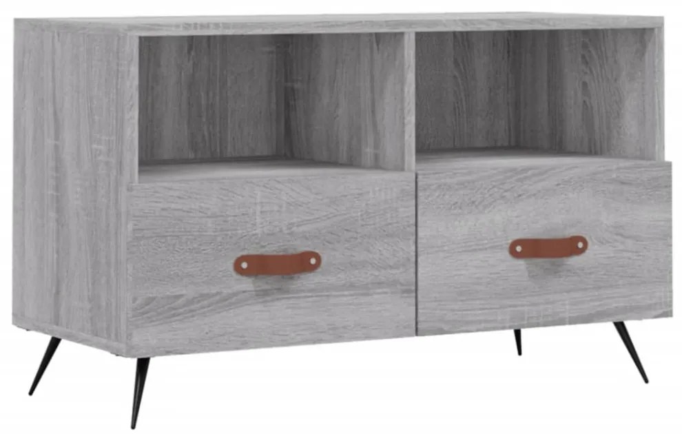 szürke sonoma színű szerelt fa TV-szekrény 80x36x50 cm