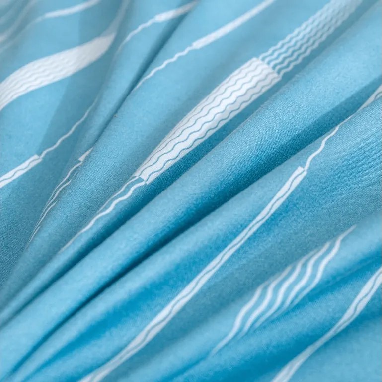 Mikroszálas flanel ágyneműhuzat STRIPELLE kék Ágyneműhuzat mérete: 2 db 70 x 90 cm | 200 x 220 cm