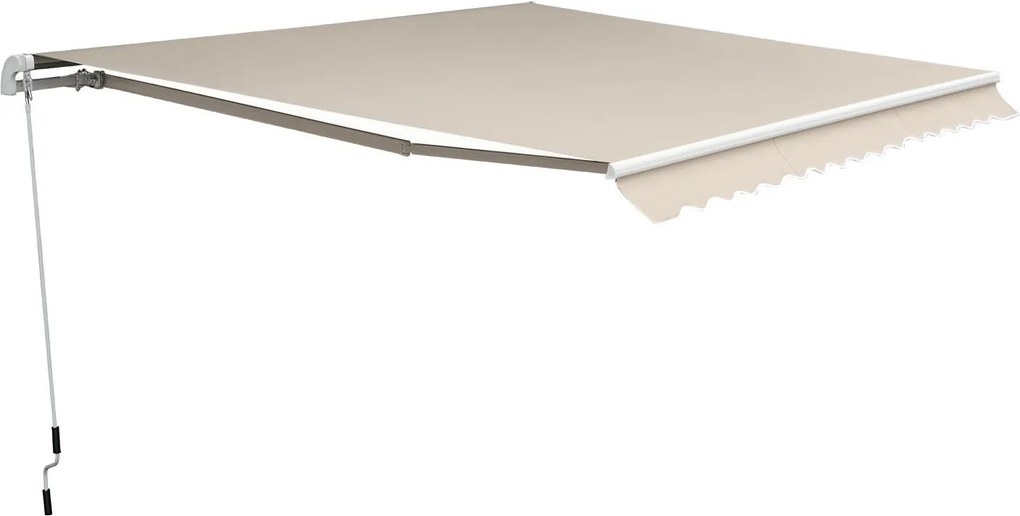 Outsunny Karos Napernyő Állítható Klipszes Napernyő Terasz Napvédelem, 4,5 x 3 m, Kérkó, Beig | Aosom