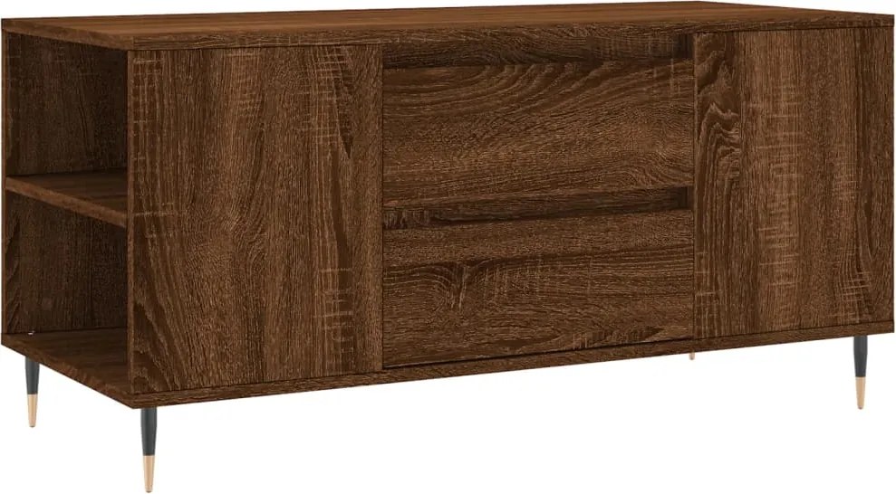 vidaXL barna tölgyszínű szerelt fa dohányzóasztal 102 x 44,5 x 50 cm
