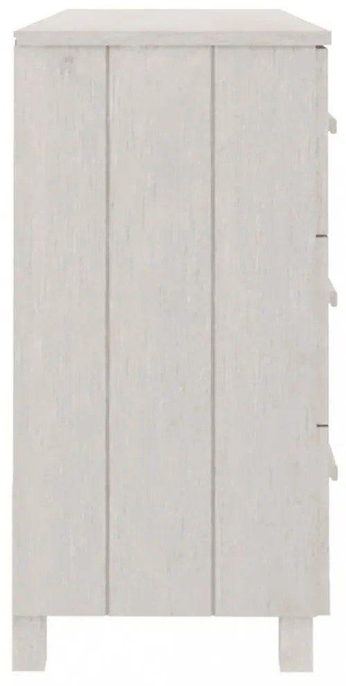 HAMAR fehér tömör fenyőfa tálalószekrény 113 x 40 x 80 cm