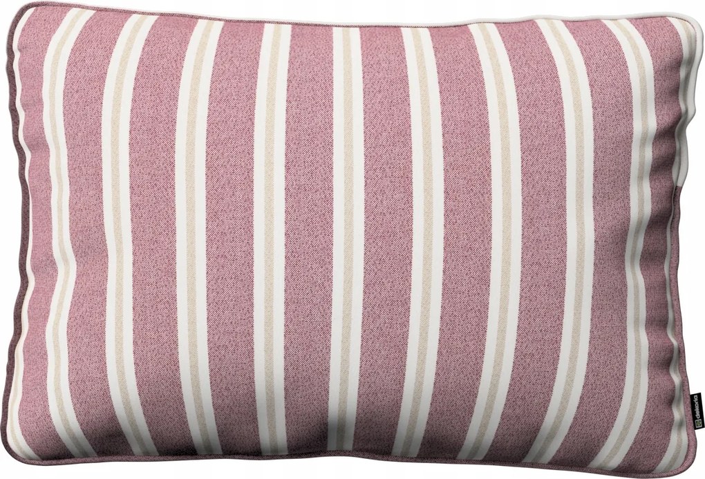 Párnahuzat 60x40 piros-bézs csíkos