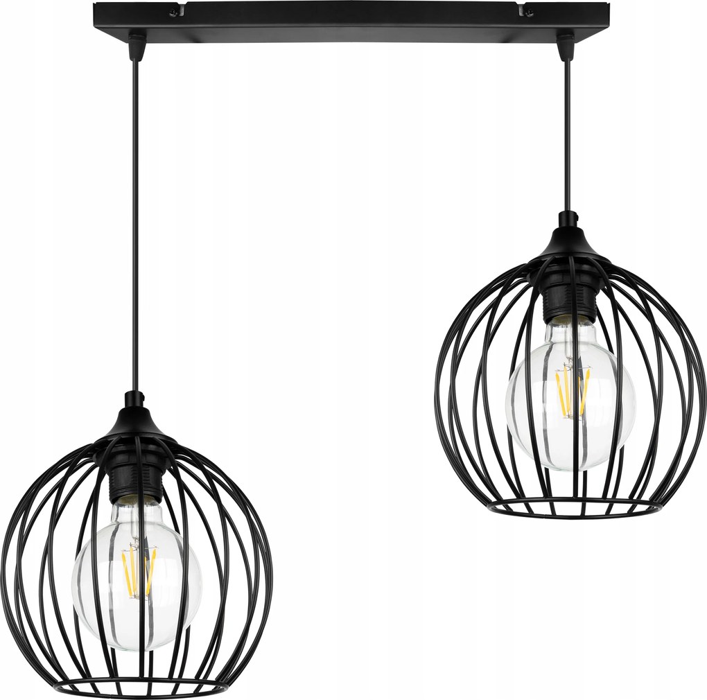 Mennyezeti Lámpa Lógó Fekete Csillár Asztal Felett Fekete Loft Gömb Modern