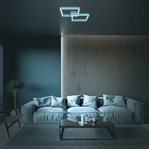 Brilo - LED RGBW Dimmelhető felületre szerelhető csillár FRAME 2xLED/17W/230V 2700-6500K + távirányító