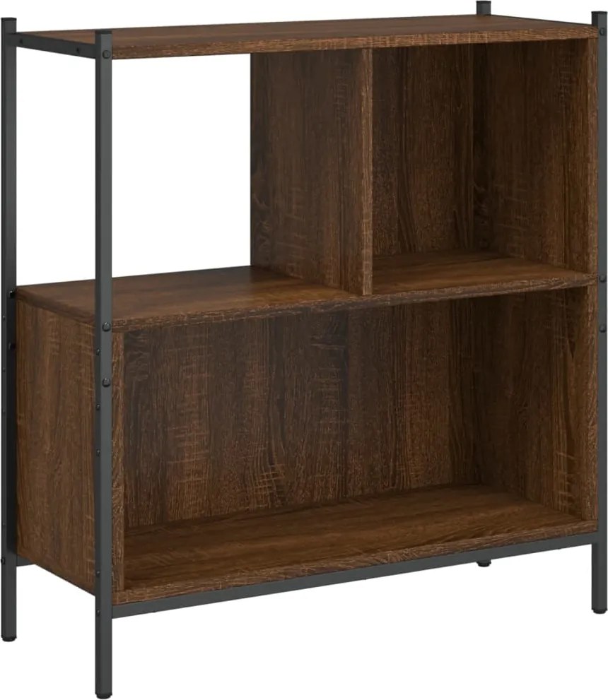 vidaXL barna tölgy színű szerelt fa könyvszekrény 72 x 28 x 77,5 cm