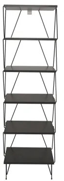 Könyvespolc BALABAN 165x48 cm antracit/fekete