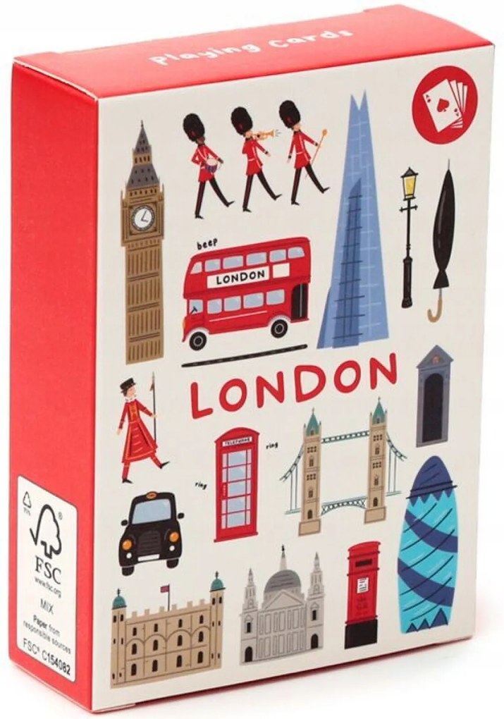 London Játékkártyák Pakli 54 db-os Játékrajongóknak És Városoknak London