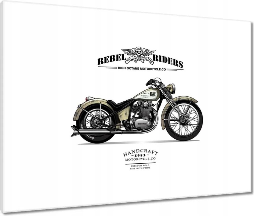 Vászonkép 80x60 Motorkerékpár Antik Vintage