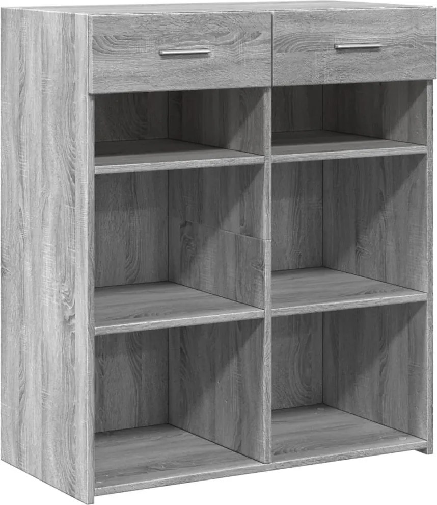 vidaXL szürke sonoma színű szerelt fa tálalószekrény 80 x 42,5 x 93 cm