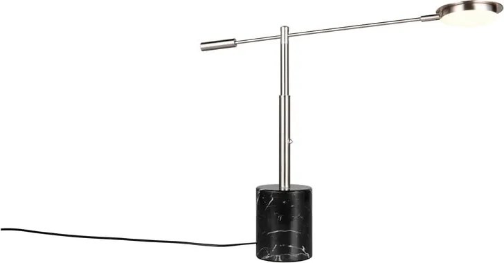 Fekete-ezüstszínű LED asztali lámpa (magasság 65 cm) Fiore – Trio Select