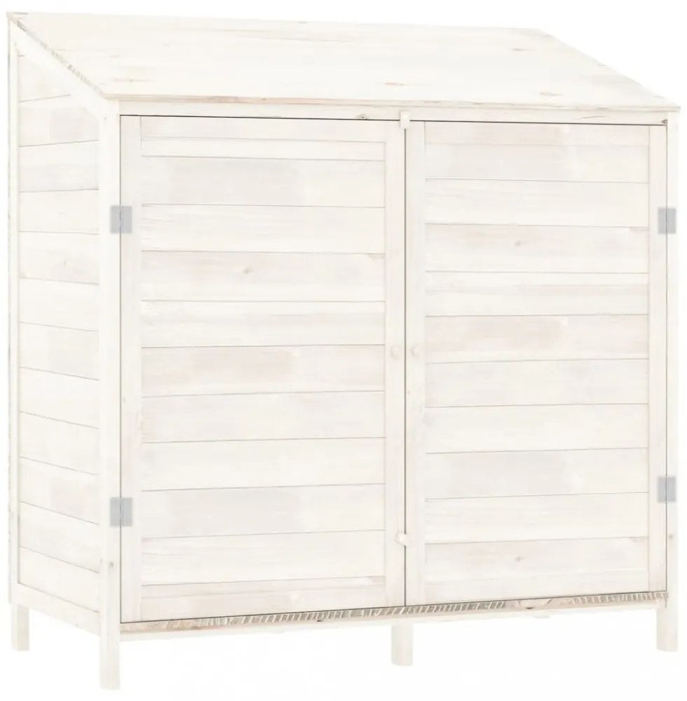 fehér tömör fenyőfa kerti fészer 102 x 52 x 112 cm