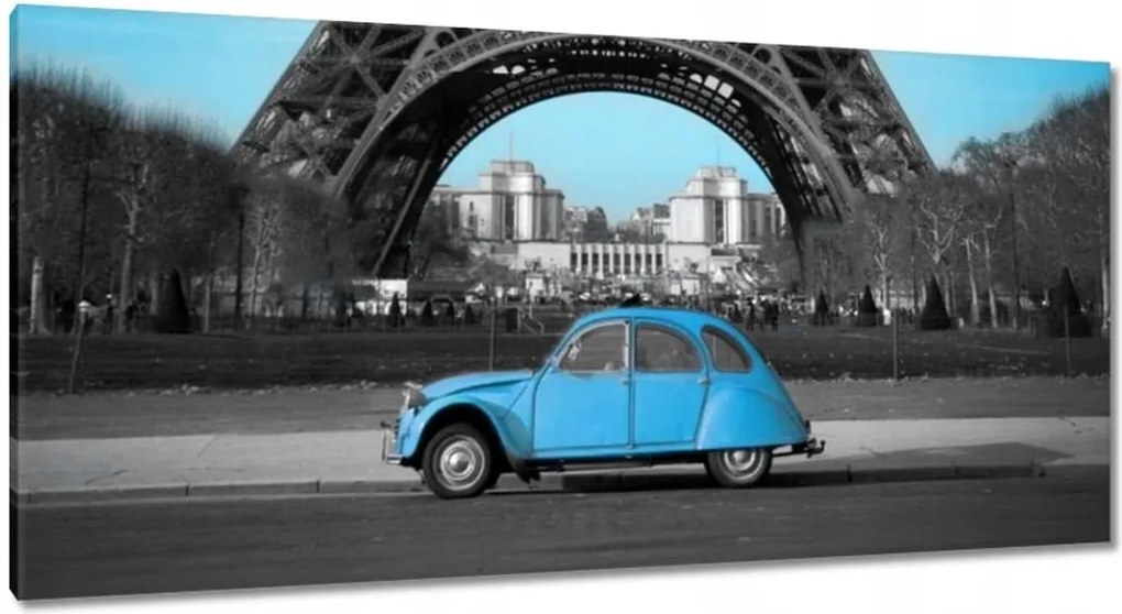 Vászonkép 115x55 Kék Párizs
