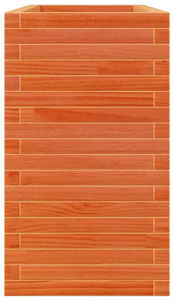 viaszbarna tömör fenyőfa kerti virágtartó 110 x 40 x 68,5 cm