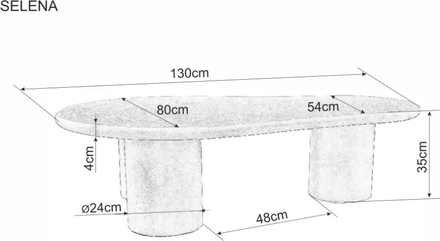 Selena dohányzóasztal ekrü
