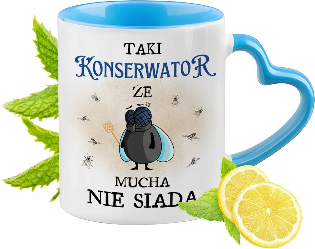 Karbantartónak Kék Bögre Szív Alakú Füllel Ajándék