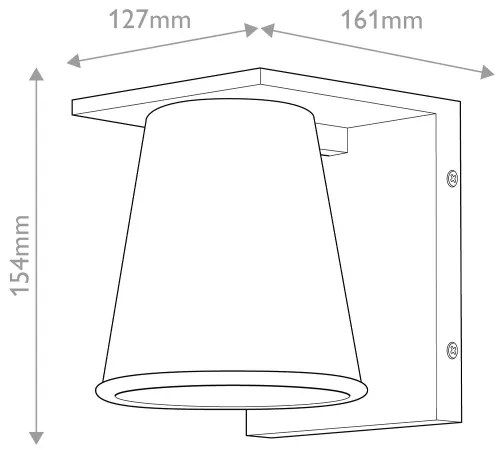 Hinkley HK-HANS-S-BLK -LED Kültéri fali lámpa HANS 1xGU10/8W/230V IP44