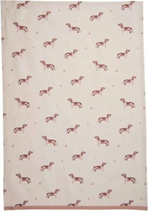 Tacskó mintás pamut konyharuha - 50x70cm - Dachshund Love