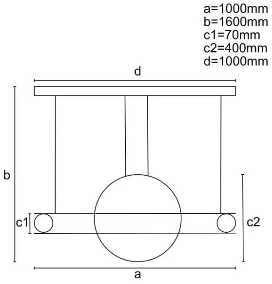 LED állítható fényerőjű lámpa kábellel LED/95W/230V 3000-6500K + DO