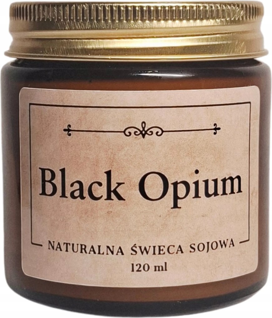 Természetes szójagyertya – Black Opium illat 120 ml kézzel készített