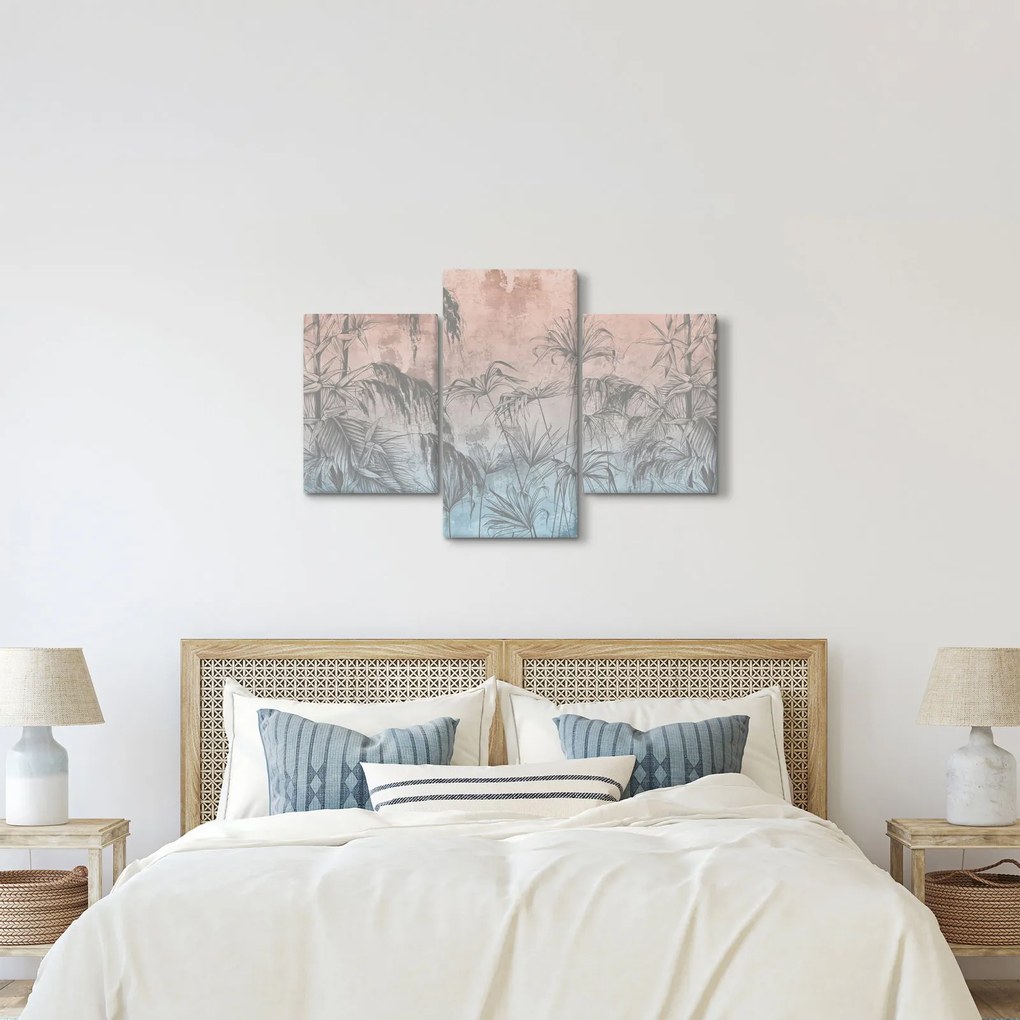 Kép - Trópusi növények a falon (90x60 cm)
