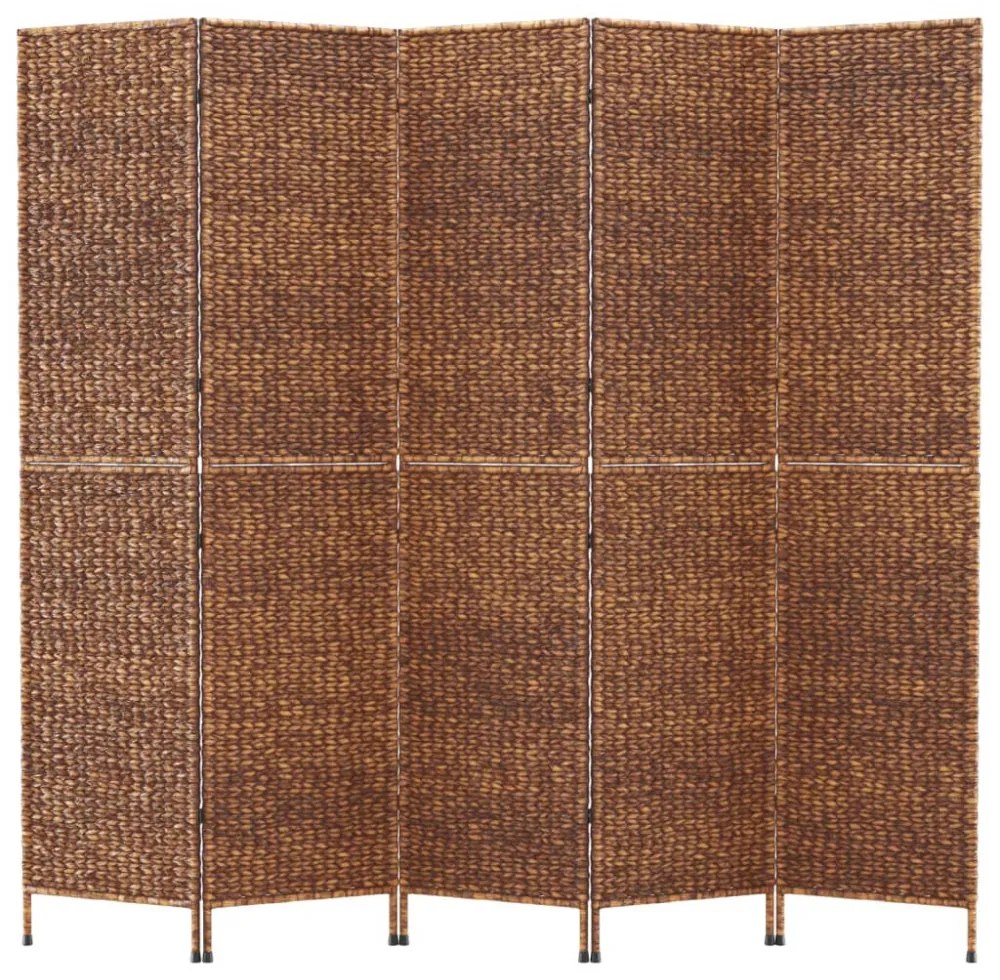 barna 5 paneles vízijácint térelválasztó 205x180 cm